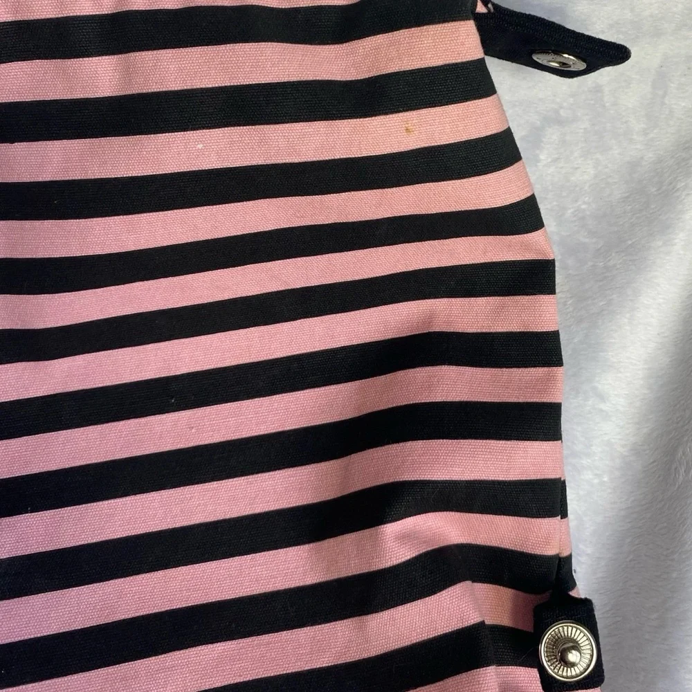 Victoria's Secret Weekenders Women's Pink Black Striped Duffle Bag - Picture 7 of 10